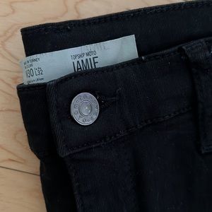 Topshop Motto Jaime Black Jeans